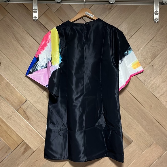 Mini Dress, black with abstract print. SZ L new with tags! - Picture 6 of 7